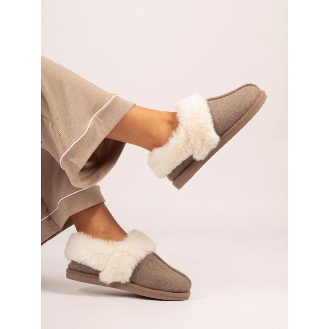 Lunar Ember III Taupe Boxed Slipper