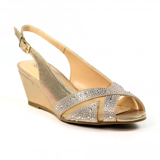 Lunar Emmerline Gold Slingback Wedge