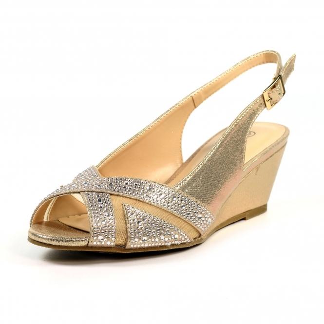 Lunar Emmerline Gold Slingback Wedge