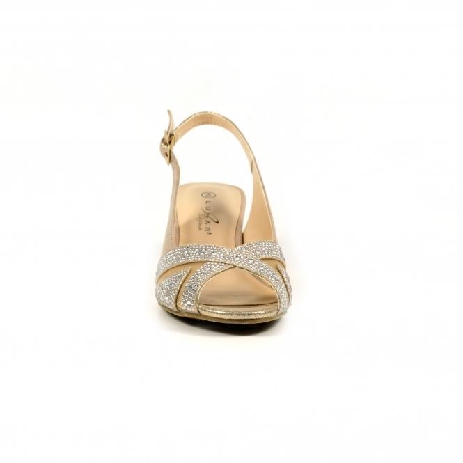 Lunar Emmerline Gold Slingback Wedge