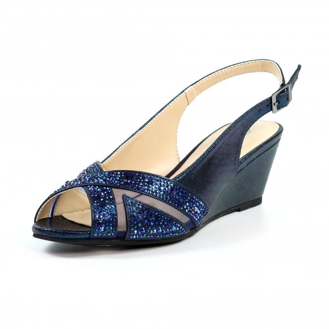Lunar Emmerline Navy Slingback Wedge