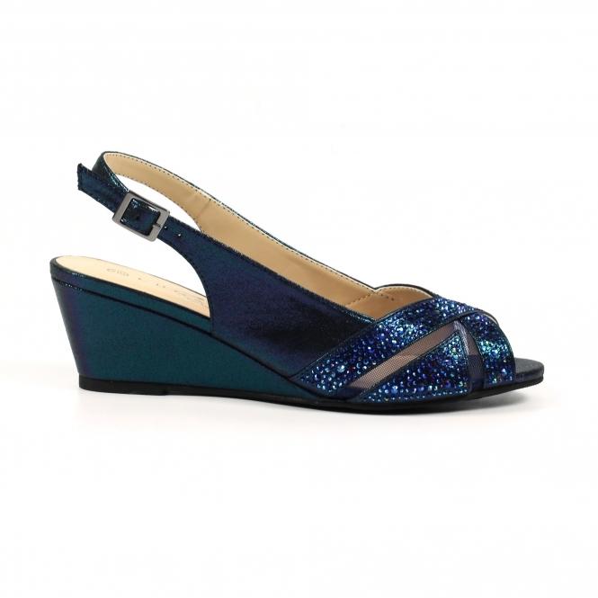 lunar Emmerline Navy Slingback Wedge