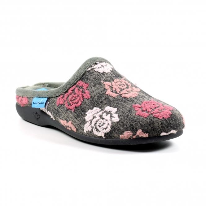 Lunar Empire Grey Mule Slipper