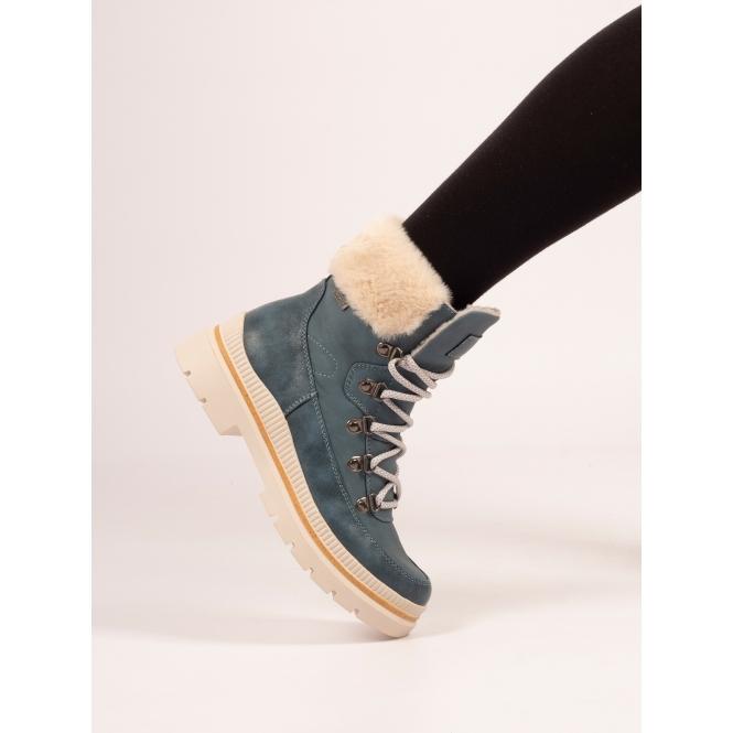 Lunar Evelyn Mid Blue Waterproof Boot