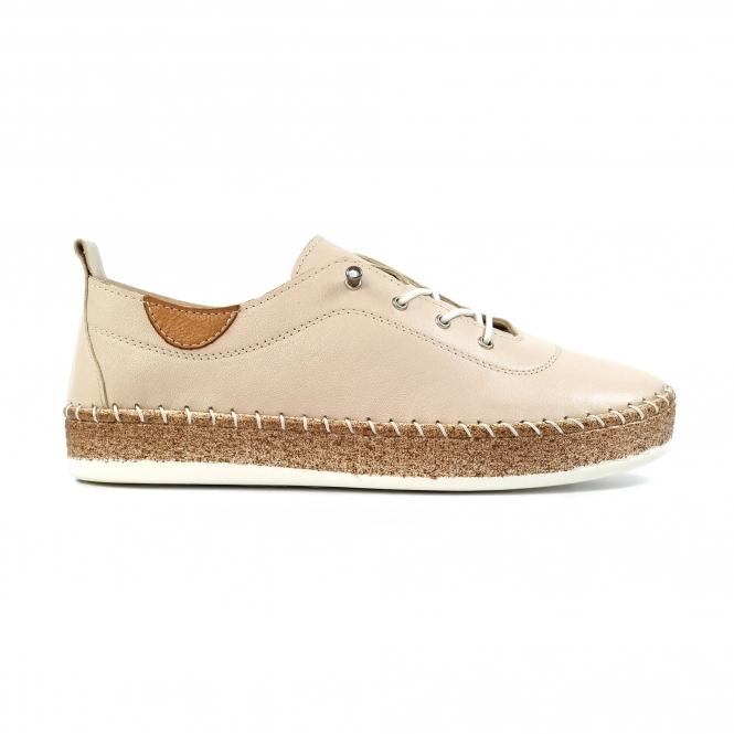 lunar Evie Cream Leather Plimsoll