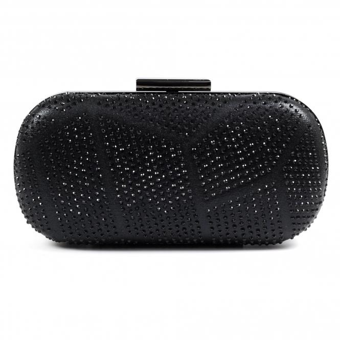 lunar Francie Black Gemstone Clutch Bag