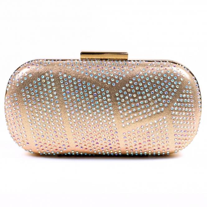 lunar Francie Gold Gemstone Clutch Bag