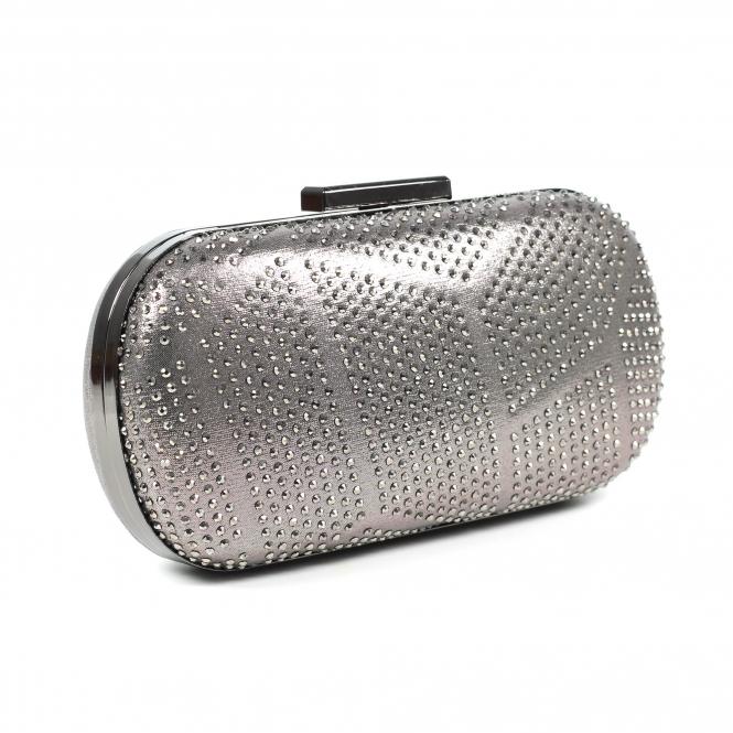 Lunar Francie Pewter Gemstone Clutch Bag