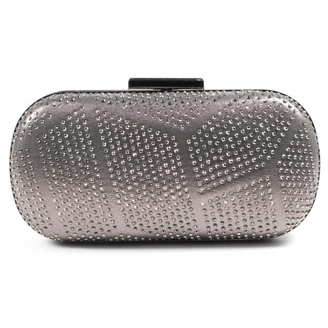 lunar Francie Pewter Gemstone Clutch Bag