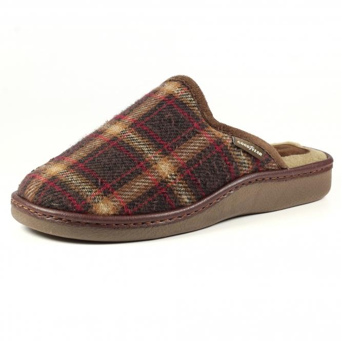 Lunar Frank Brown Mule Slipper