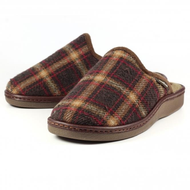 Lunar Frank Brown Mule Slipper