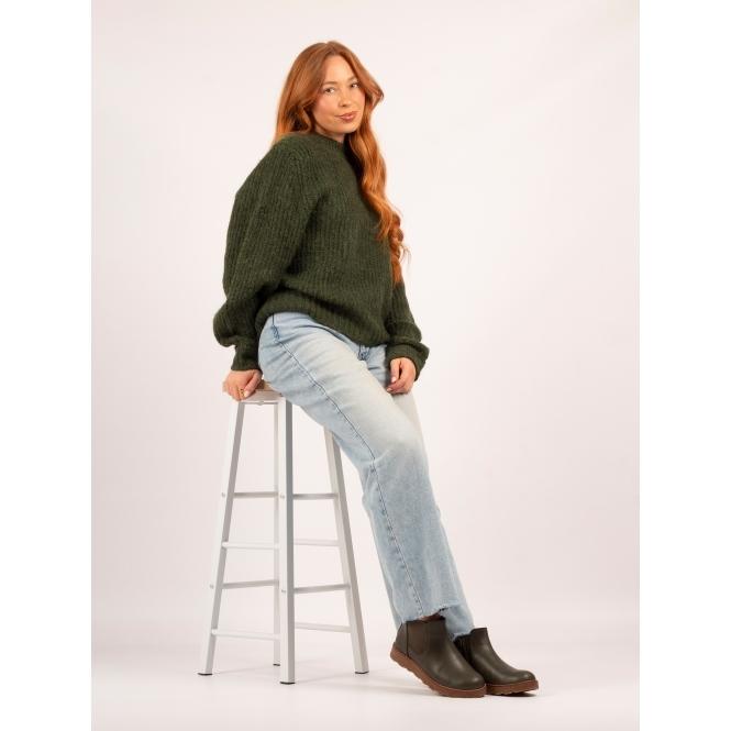 Lunar Georgie Olive Leather Boot