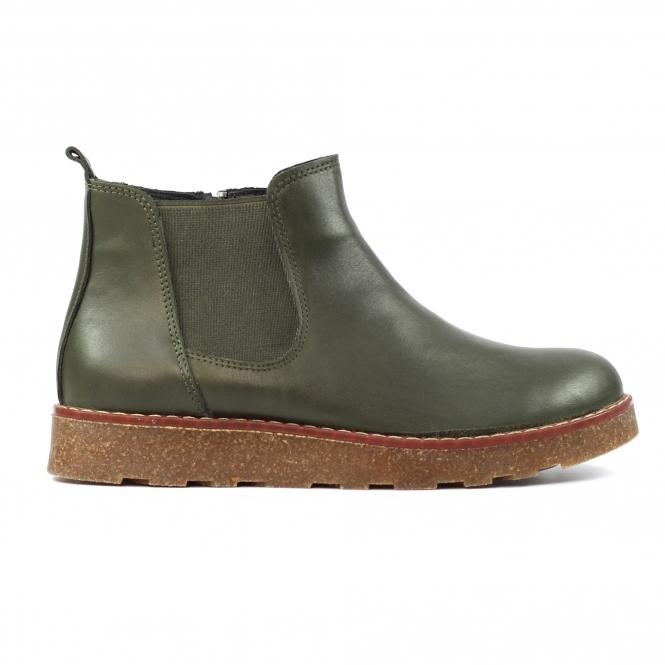 lunar Georgie Olive Leather Boot