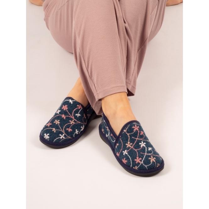 Lunar Gibson Navy Slipper