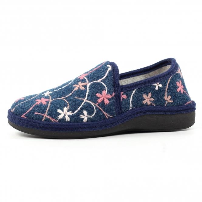 Lunar Gibson Navy Slipper