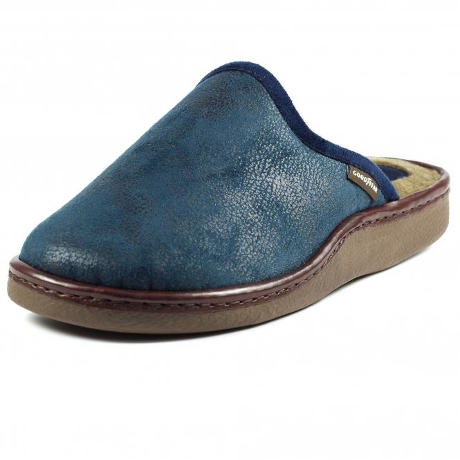 Lunar Glen Navy Mule Slipper