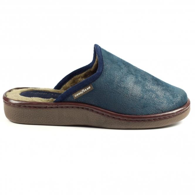 lunar Glen Navy Mule Slipper