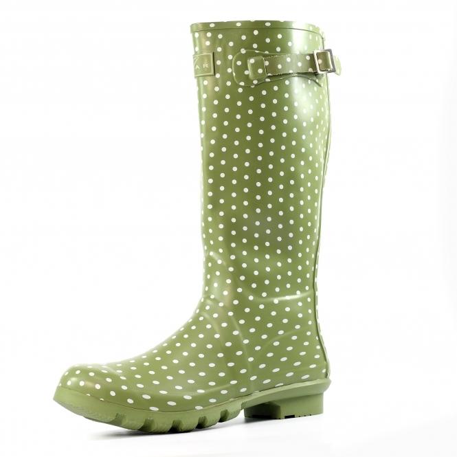 Lunar Green Rubber Spot Wellington