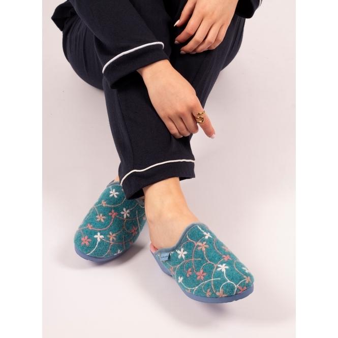 Lunar Harlow Teal Slipper