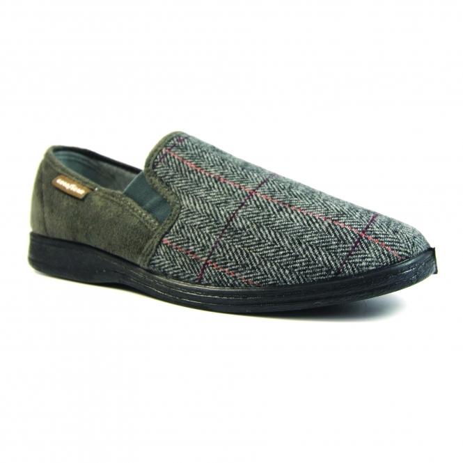 Lunar Harrison Grey Tweed Slipper