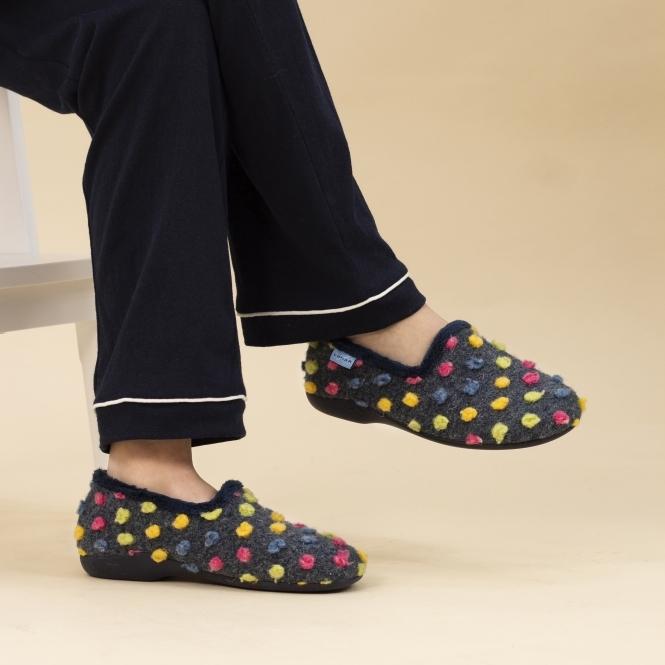 Lunar Helix Blue Polka Dot Slipper