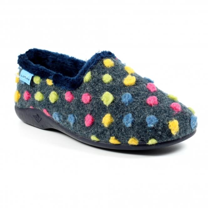 Lunar Helix Blue Polka Dot Slipper
