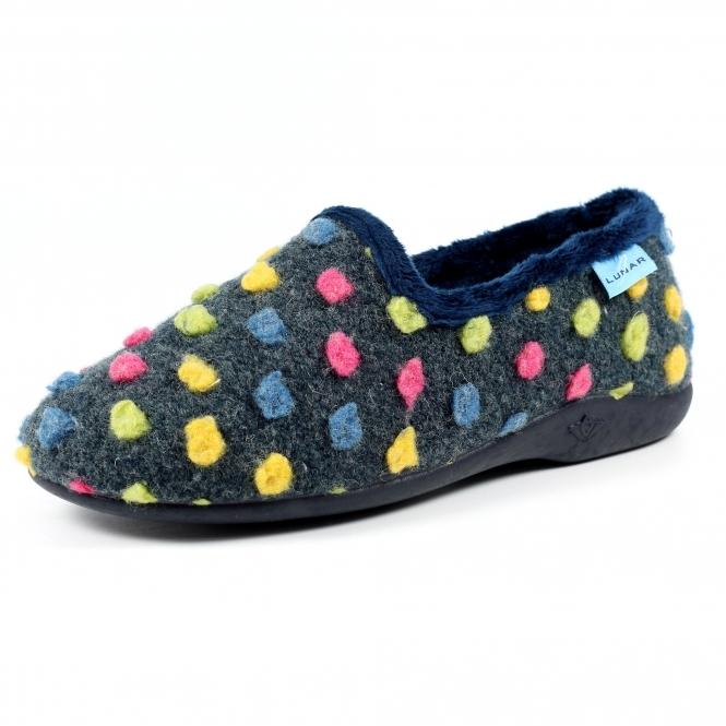 Lunar Helix Blue Polka Dot Slipper