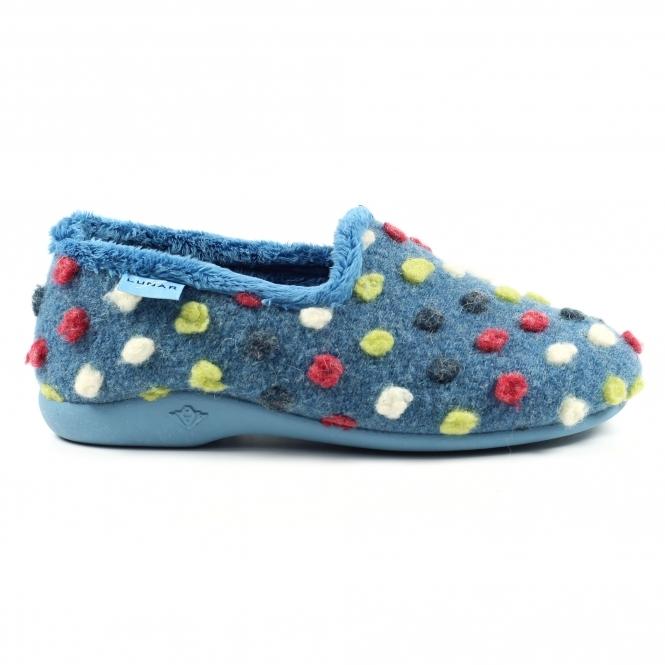 Lunar Helix Mid Blue Polka Dot Slipper