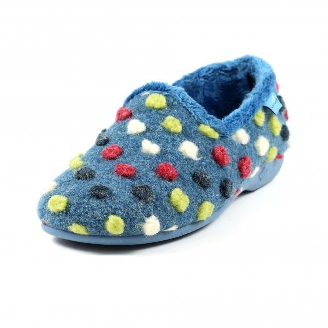 Lunar Helix Mid Blue Polka Dot Slipper