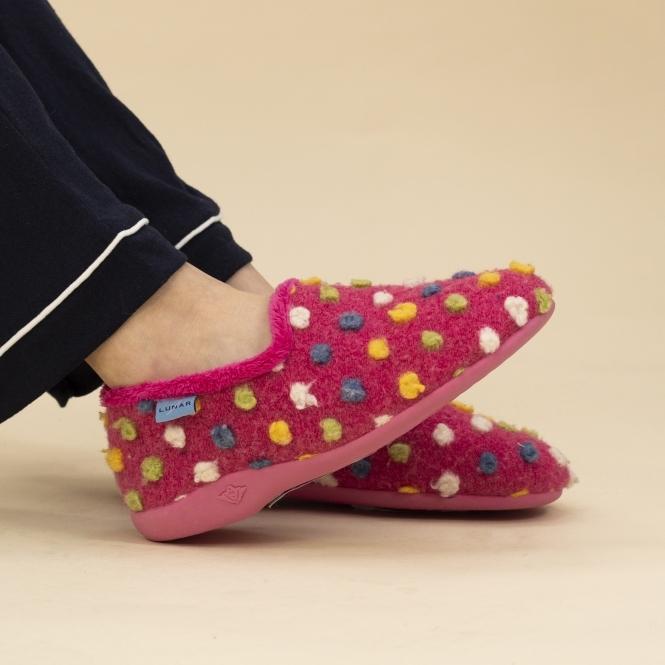 Lunar Helix Pink Polka Dot Slipper
