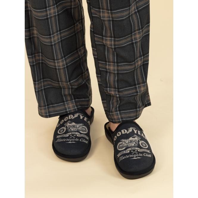 Lunar Huxley Grey Mule Slipper