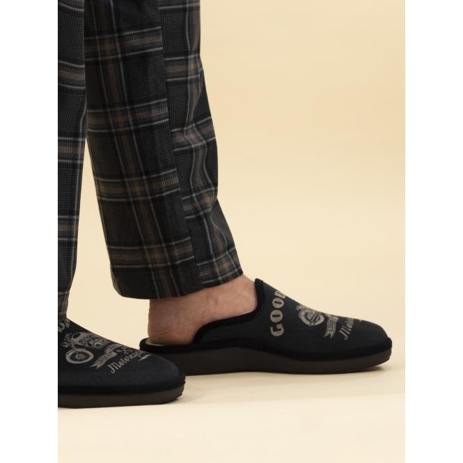 Lunar Huxley Grey Mule Slipper