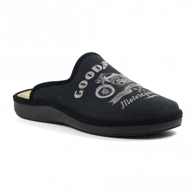 Lunar Huxley Grey Mule Slipper