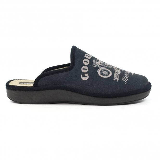 lunar Huxley Grey Mule Slipper