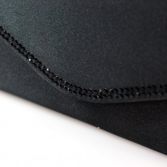 Lunar Janelle Black Satin Bag