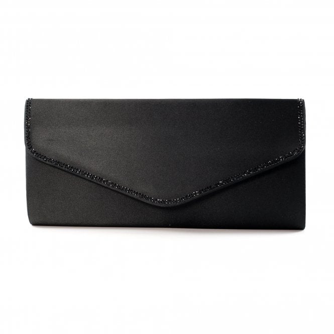 lunar Janelle Black Satin Bag