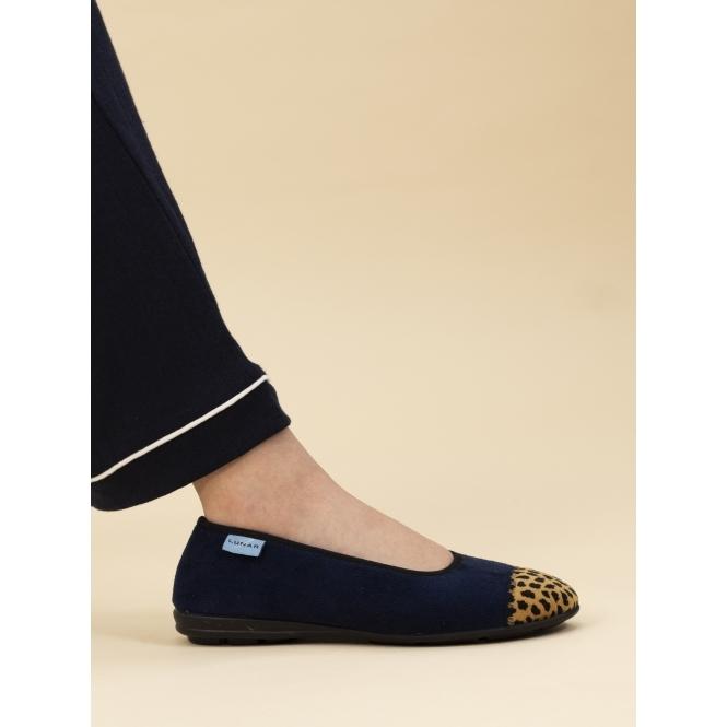 Lunar Jessie Blue Leopard Pump Slipper