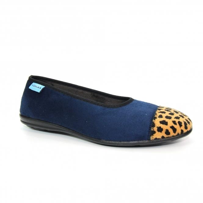 Lunar Jessie Blue Leopard Pump Slipper