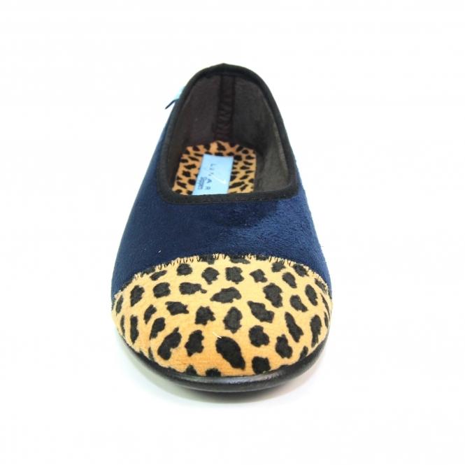 Lunar Jessie Blue Leopard Pump Slipper