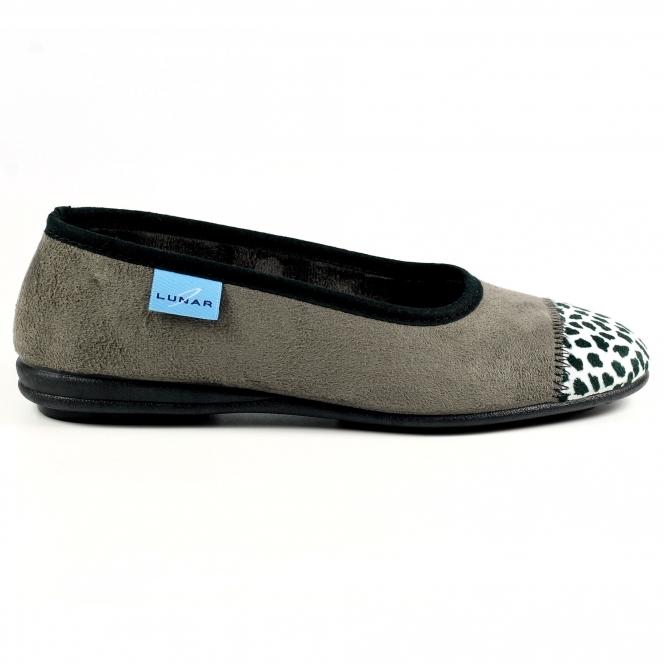 Lunar Jessie Grey Leopard Pump Slipper