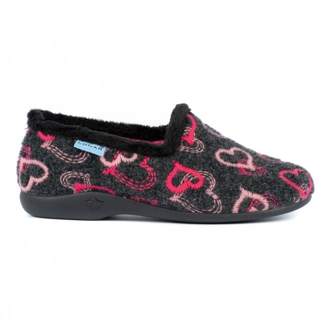 lunar Jolly Black Heart Full Slipper