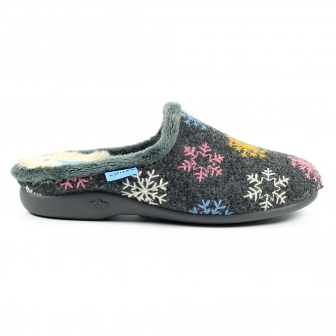 lunar Juniper Grey Mule Slipper