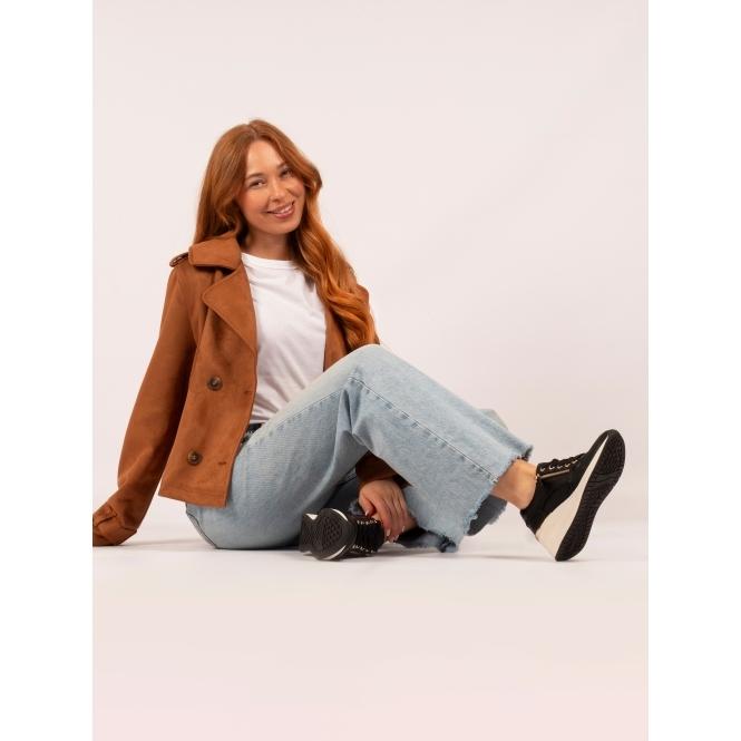 Lunar Juno Black Wedge Trainer