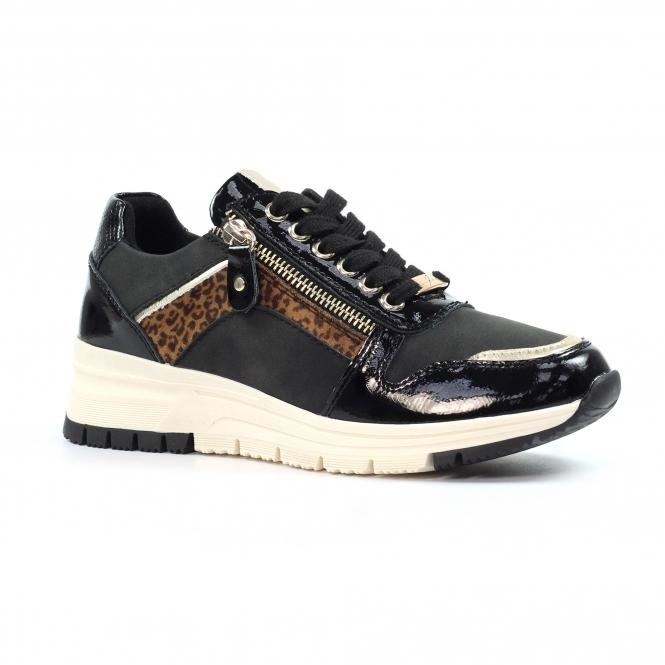 Lunar Kennedy Black Wedge Trainer