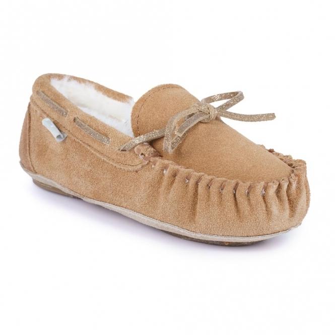 Lunar Kids Sadie Junior Suede Moccassin Slipper