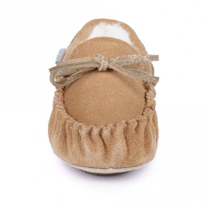 Lunar Kids Sadie Junior Suede Moccassin Slipper