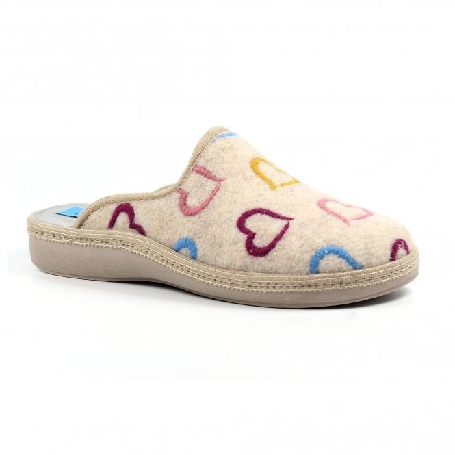 Lunar Love Beige Mule Slipper