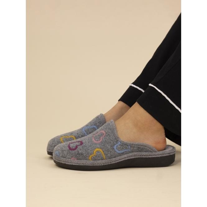 Lunar Love Grey Mule Slipper