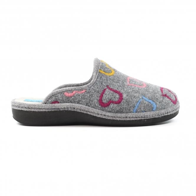 lunar Love Grey Mule Slipper