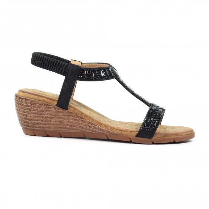 lunar Macie Black/Black Sandal